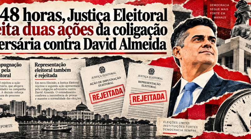 Justiça Eleitoral rejeita duas ações contra David Almeida em 48 horas