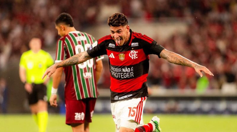 Rio de Janeiro (RJ), 11/10/2026 - Carrascal comemora o gol da vitória do Flamengo contra o Fluminense em partida válida pelo Campeonato Brasileiro de Futebol MAsculino 2026. Foto: Adriano Fontes/CRF