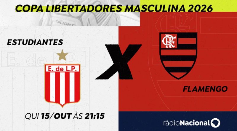 Brasília (DF), 13/10/2026 - Rádio Nacional transmite Estudiantes X Flamengo pela semifinal da Libertadores Arte Marketing/EBC