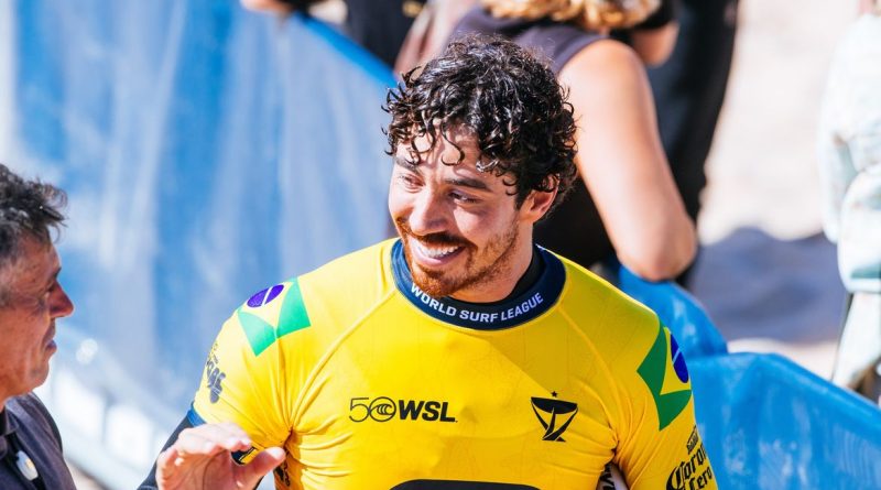 SUPERTUBOS, PENICHE, PORTUGAL - OCTOBER 16: WSL Champion Yago Dora of Brazil after surfing in Heat 5 of Round Two at the MEO Rip Curl Pro Portugal on October 16, 2026 at Supertubos, Peniche, Portugal. (Photo by Damien Poullenot/World Surf League)