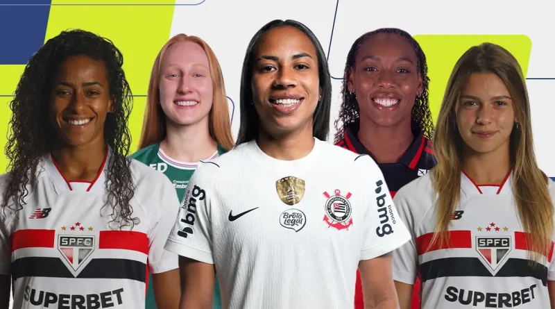 Tayla (São Paulo), Pati Maldaner (Palmeiras), Thaís Ferreira (Corinthians). Núbia (Flamengo) e Carol Gi (São Paulo) são finalistas na categoria zagueira do Prêmio TV Brasil Petrobras Para Elas - temporaa 2026