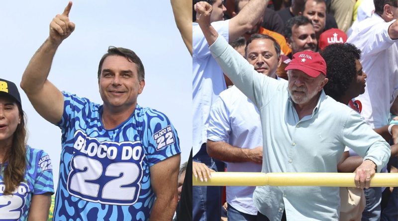 Rio de Janeiro (RJ), 24/10/2026 - Candidatos à Presidência da República, Flávio Bolsonaro e Luiz Inácio Lula da Silvz, durante atos das Eleições 2026. Foto: Tomaz Silva/Agência Brasil