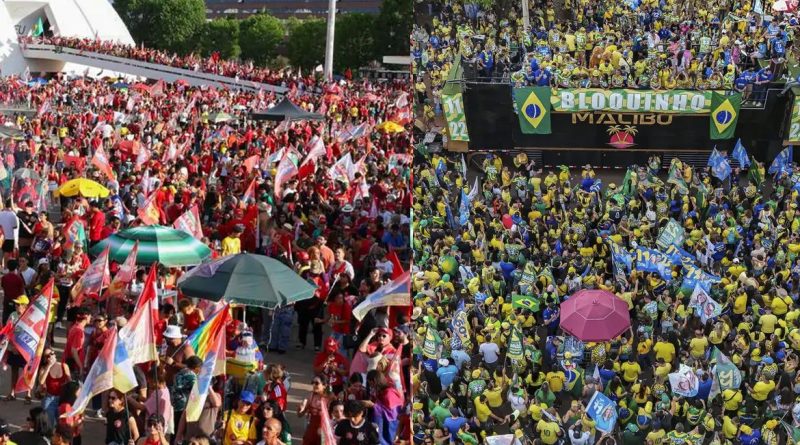 Brasília (DF), 24/10/2026 - Atos em favor dos candidatos Luiz Inácio Lula da Silva e Flávio Bolsonaro em Brasília. Foto: Rafa Neddermeyer e Lula Marques/Agencia Brasil